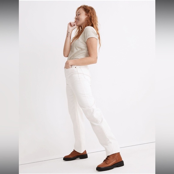 Madewell‎ Baggy Straight Jeans in Vintage Canvas Wash Sz 25 cream color - Picture 13 of 13